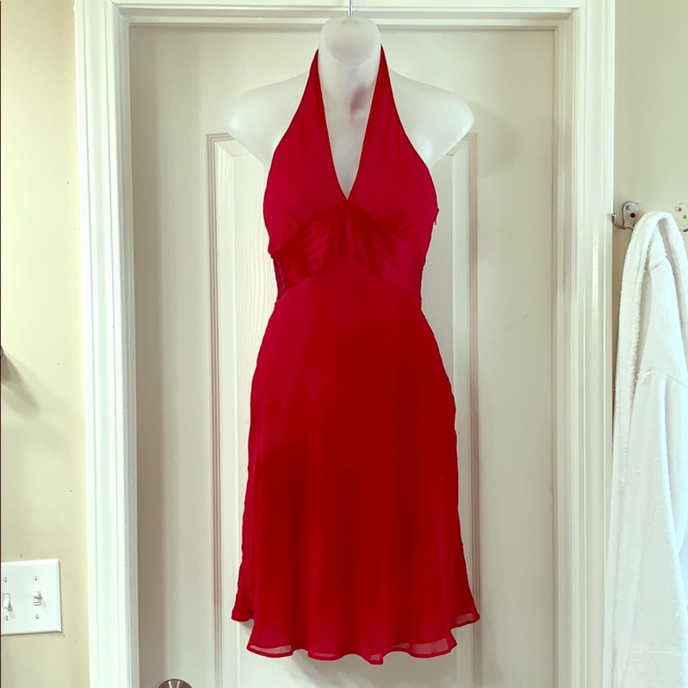 💃♥️VINTAGE Red Halter Cocktail Dress From EXPRESS Size 6❤️💃